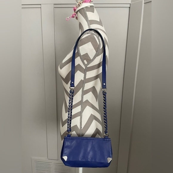 VGUC, Foley + Corinna Blue Pebbled Leather Shoulder Bag - Picture 2 of 5